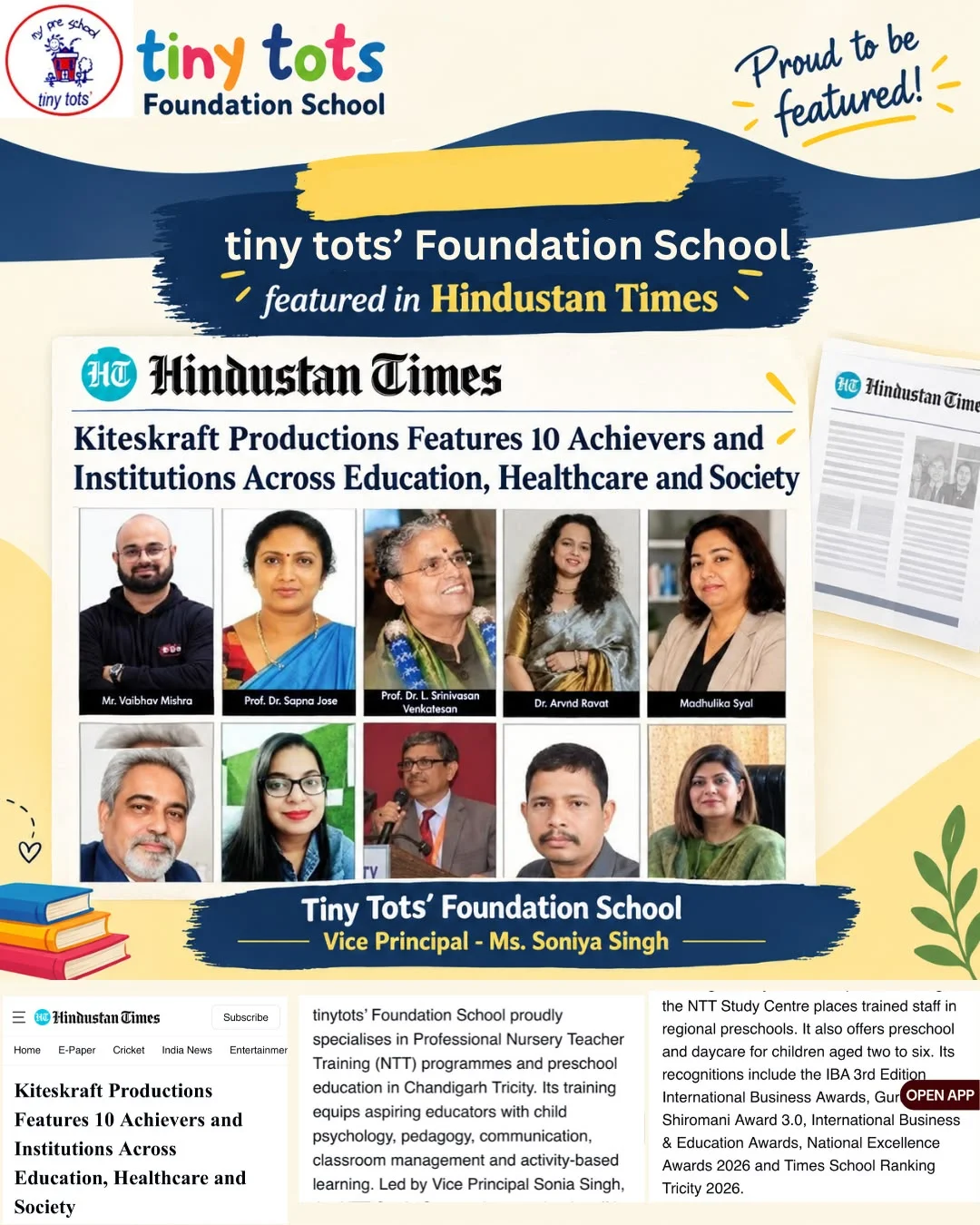 TinyTots Foundation School  Mohali Celebrating Excellence in Education with Kiteskraft Productions